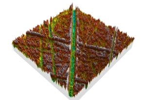 surface profile of metal before anti-microbial treatment